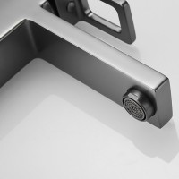 Смеситель для раковины Shevanik S8271T с гигиеническим душем, оружейная сталь
