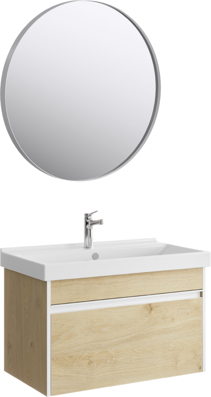 Мебель для ванной комнаты Aqwella Urban 80, подвесная, дуб давос