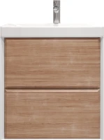 Тумба с раковиной Velvex Gesso 60.2Y дуб сонома, белая