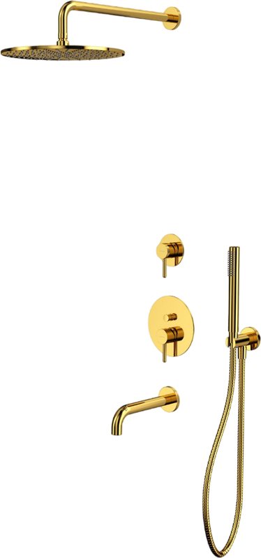 Душевой комплект WHITECROSS Y YSET07GL С ВНУТРЕННЕЙ ЧАСТЬЮ, золото