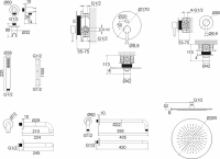 Душевой комплект WHITECROSS Y YSET07GL С ВНУТРЕННЕЙ ЧАСТЬЮ, золото