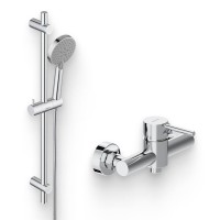 Душевой комплект Смеситель для душа Damixa Scandinavian Pure 362000000 хром + Гарнитур Redblu Origin One 918100000