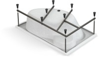 Акриловая ванна Cersanit Kaliope L 155x100 см, угловая, левая, пристенная, белая, асимметричная, с каркасом, с сиденьем