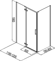 Душевой уголок Aquanet Logic AE32-S-U-CT 120x80