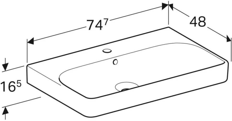 Раковина Geberit Smyle 75 белая