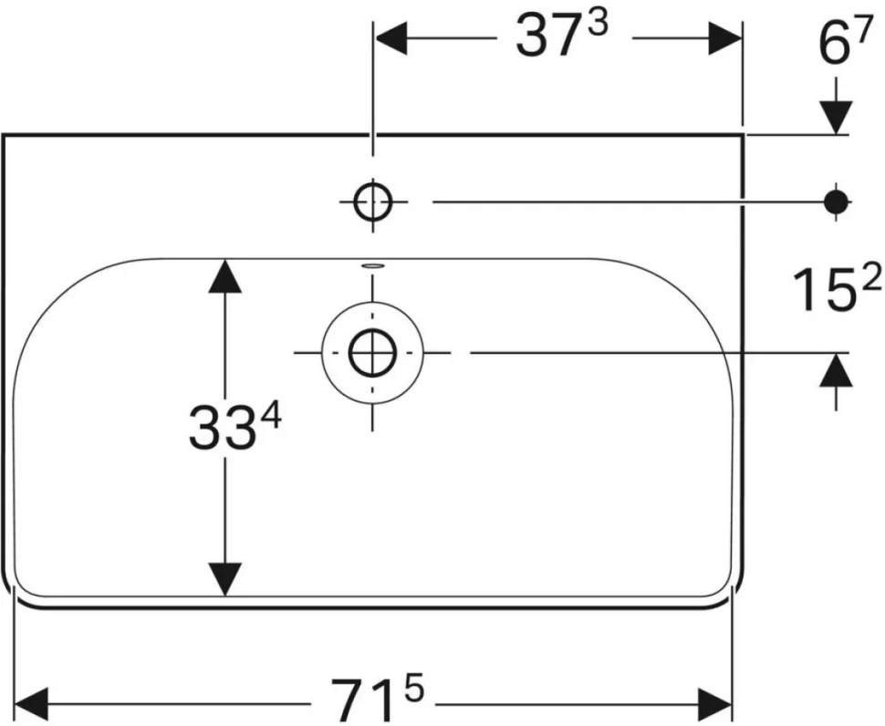 Раковина Geberit Smyle 75 белая