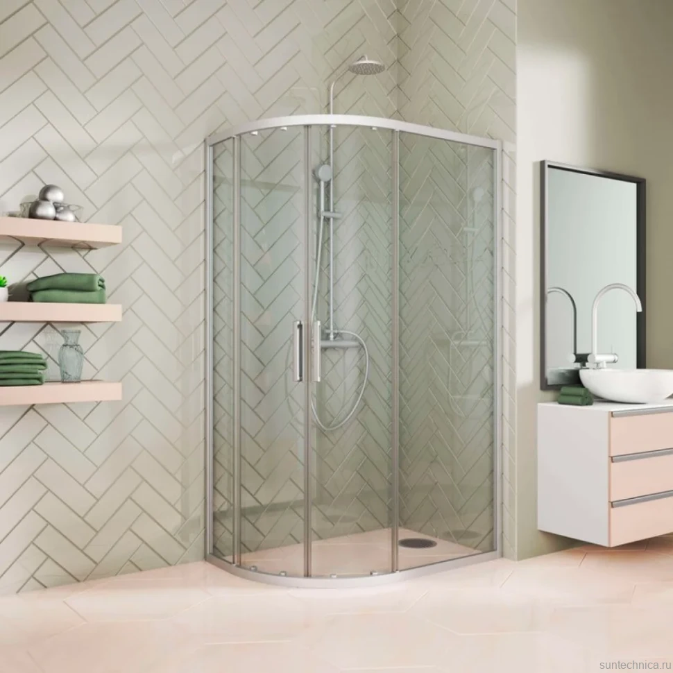Душевой уголок Kubele DE018 RBG-CLN-MT 130х120