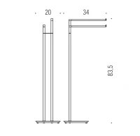 Держатель для полотенец Colombo Design MiniQ B5038.NM напольный, матовый черный Держатель для полотенец Colombo Design MiniQ B5038.NM напольный, матовый черный