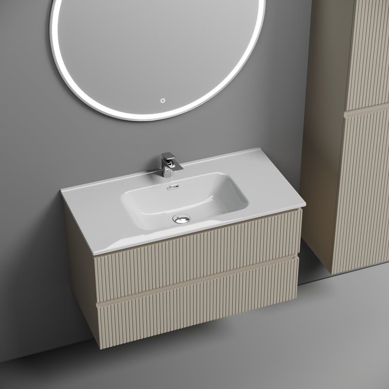 Мебель для ванной комнаты Sancos Snob T 90 beige soft, раковина CN7002