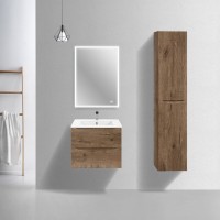 Тумба с раковиной Vincea Mia Slim 60, 2 ящика, дуб винтаж