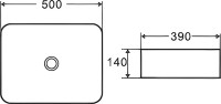 Накладная раковина D&K Berlin 50 белая