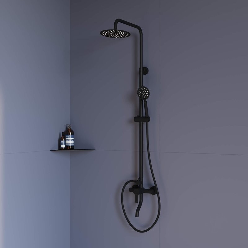 Душевая стойка RGW Shower Panels SP-24B матовый черный