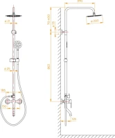 Душевая стойка RGW Shower Panels SP-24B матовый черный