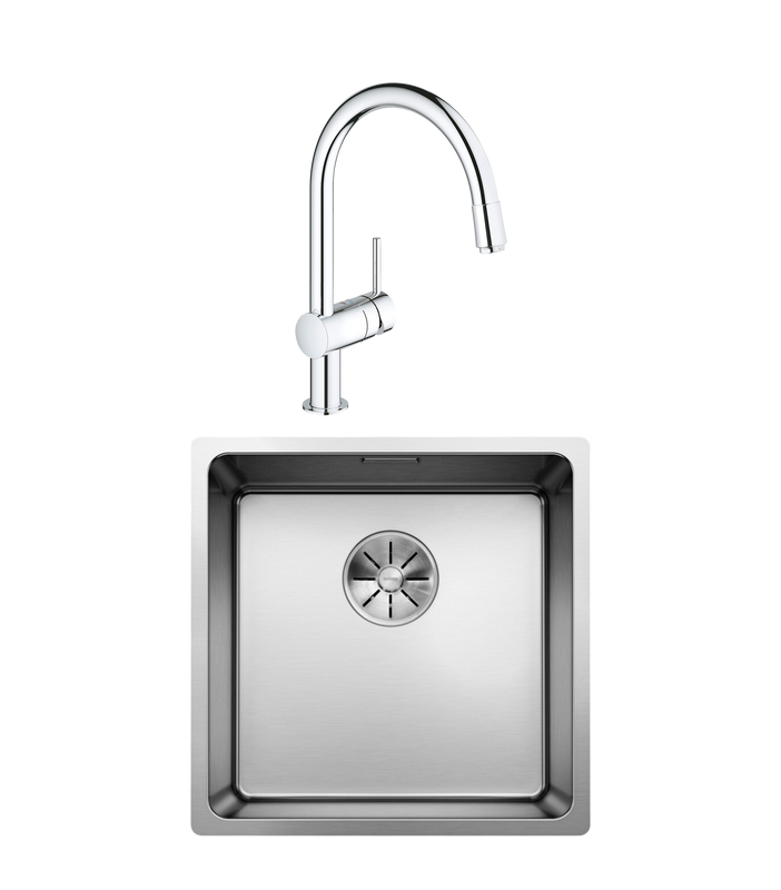 Комплект Мойка Blanco Andano 400-U + Смеситель Grohe Minta 3291800E хром