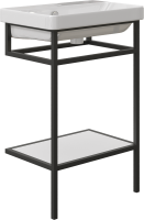 Консоль с раковиной STWORKI Эстфолл 55, черный муар 11055-KL