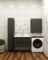 Шкаф Style Line Бергамо Мини Люкс Plus 60 антискрейч черный