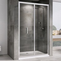 Душевая дверь в нишу Abber Sonnenstrand AG07100 100 см, профиль хром, стекло прозрачное