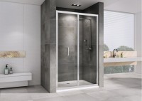 Душевая дверь в нишу Abber Sonnenstrand AG07100 100 см, профиль хром, стекло прозрачное