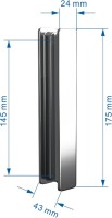 Душевая дверь в нишу Abber Sonnenstrand AG07100 100 см, профиль хром, стекло прозрачное
