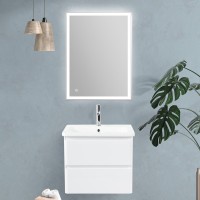 Тумба под раковину BelBagno Albano-Cer 60 подвесная, bianco lucido