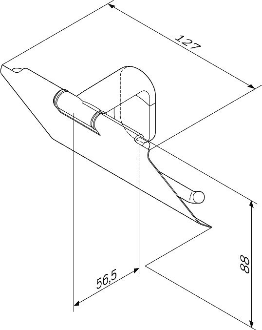 Держатель для туалетной бумаги AM.PM Joy A84341400 с крышкой, хром