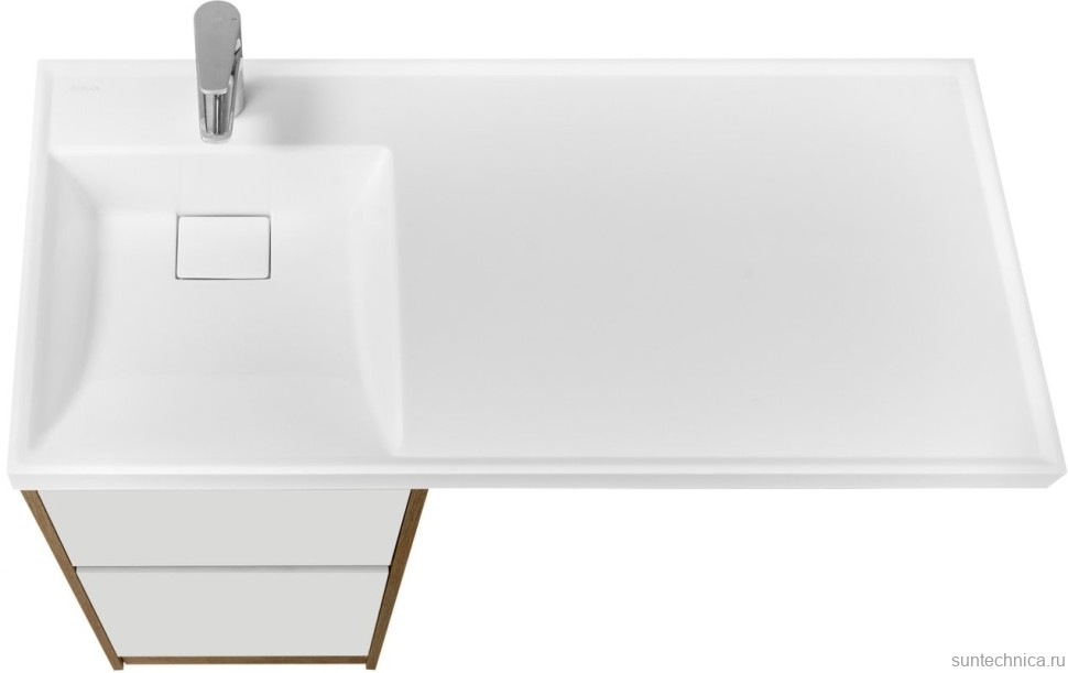 Тумба под раковину без столешницы AQUATON Лондри 40 дуб рустикальный, фасад белый