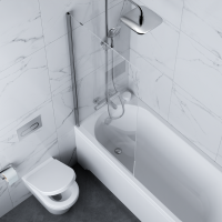 Акриловая ванна Ravak Sonata II C633R00000 150x70 см, встраиваемая, белая, с каркасом