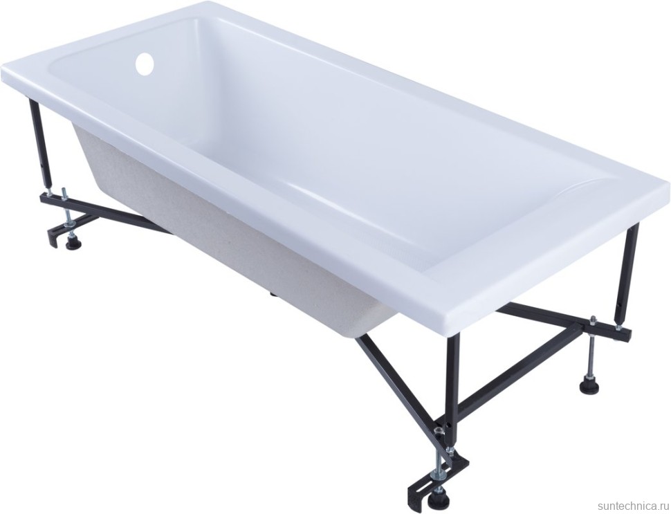 Акриловая ванна Aquanet Bright 216660 175x75 см, пристенная, белая, с каркасом
