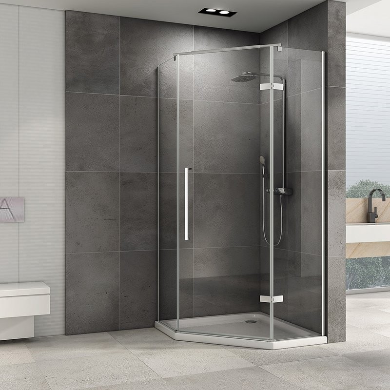Душевой уголок Abber Ewiges Wasser AG05090 90x90, профиль хром, стекло прозрачное