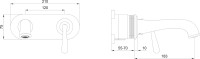 Смеситель для раковины Wonzon & Woghand WW-88869008-BG брашированное золото, С ВНУТРЕННЕЙ ЧАСТЬЮ
