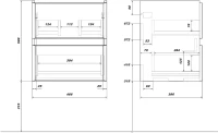 Тумба с раковиной SanStar Велья 50 подвесная, белая, раковина Sanita luxe Fest 50