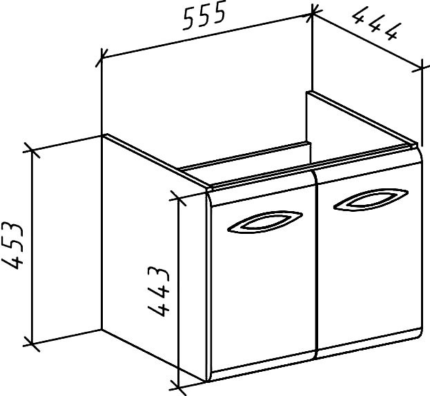 Мебель для ванной комнаты Bellezza Джела 60 подвесная