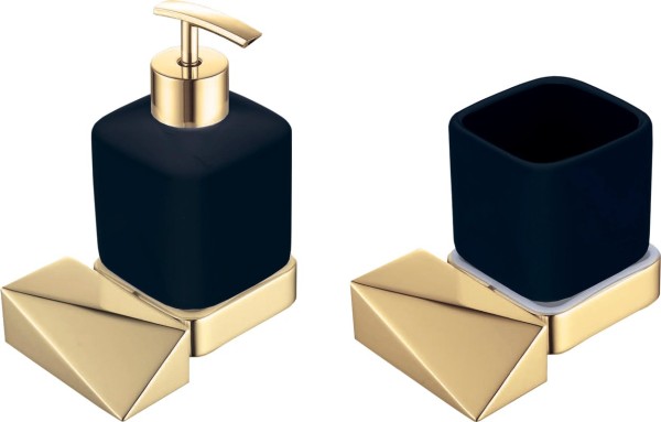 Набор Дозатор Boheme New Venturo 10317-G-B + Стакан 10314-G-B