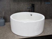 Накладная раковина GID Esfera N9130 42 глянцевая белая, круглая, фаянс