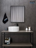 Накладная раковина GID Esfera N9130 42 глянцевая белая, круглая, фаянс