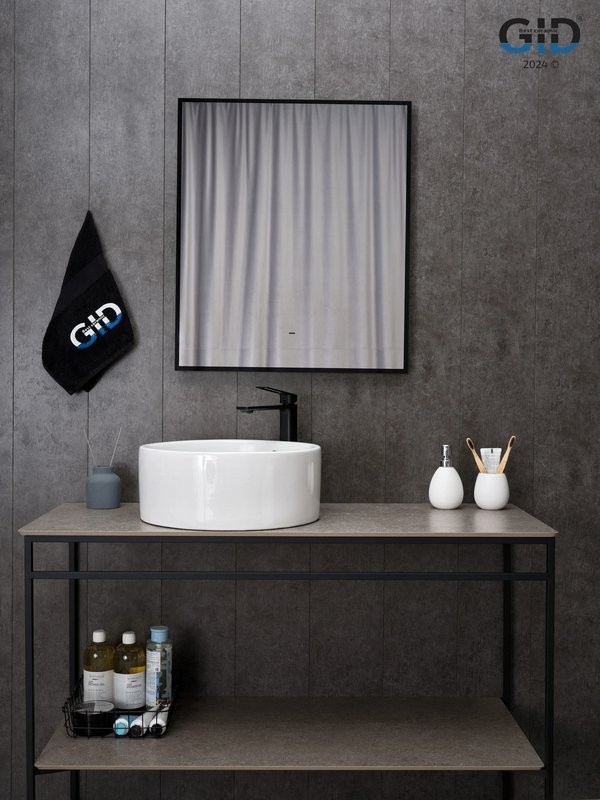 Накладная раковина GID Esfera N9130 42 глянцевая белая, круглая, фаянс