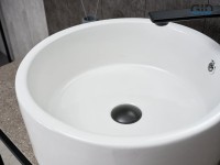 Накладная раковина GID Esfera N9130 42 глянцевая белая, круглая, фаянс