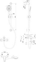 Смеситель для ванны с душем Wonzon & Woghand WW-C2501-BG брашированное золото