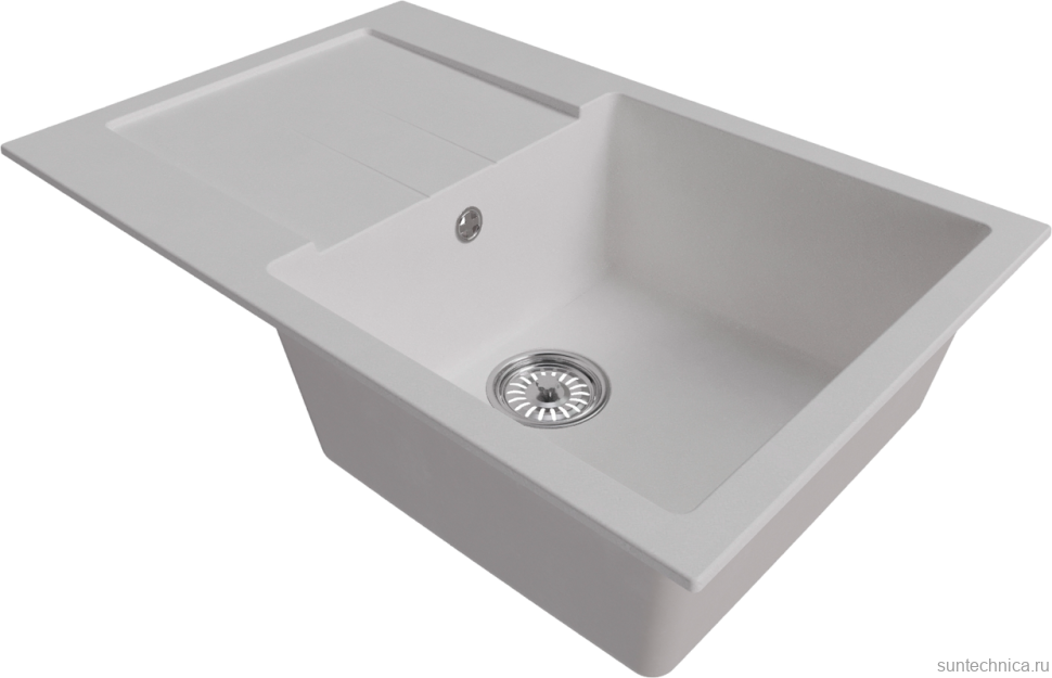 Комплект Мойка Mixline ML-GM31 ультра-белая + Измельчитель KUCHENSTERN Muhle