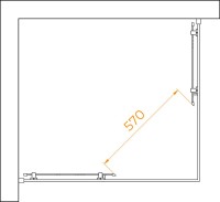 Душевой уголок RGW Passage PA-040B 1000x900x1950, профиль черный
