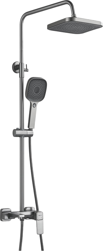 Душевая стойка Shevanik S9736T оружейная сталь