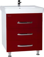 Тумба с раковиной Bellezza Рокко 60 напольная, красная