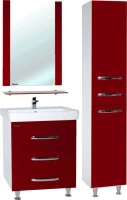 Тумба с раковиной Bellezza Рокко 60 напольная, красная