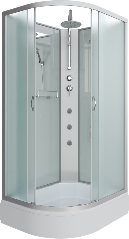 Душевая кабина Niagara Classic NG-33184-14RBKTG 110х80 см, без крыши, с гидромассажем и тропическим душем