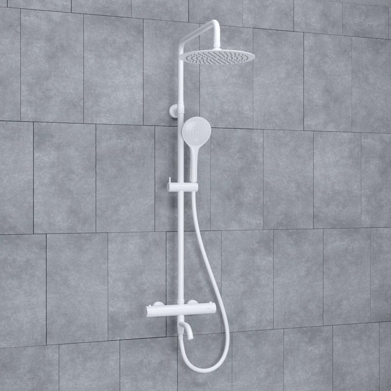 Душевая стойка Wasserkraft Mindel 8500 A188.257.155.WM Thermo с термостатом, белая