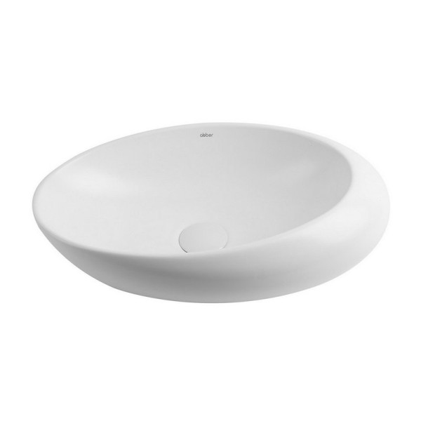 Накладная раковина Abber Bequem AC2107MW 49 матовая белая, овальная, фаянс