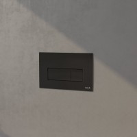 Комплект Унитаз подвесной Wanfald Lauta 47374100005 черный + Инсталляция VitrA V-Fix Core 732-5800-01PV + Кнопка Root Square 740-2311 черная матовая