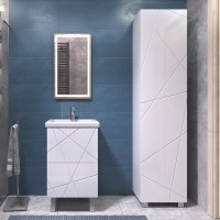 Шкаф пенал для ванной Vigo Geometry 45 белый