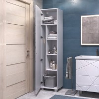 Шкаф пенал для ванной Vigo Geometry 45 белый