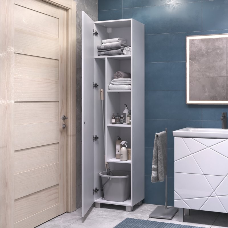 Шкаф пенал для ванной Vigo Geometry 45 белый